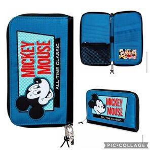 NEW travel wallet ID wristlet Disney Parks Store Mickey Mouse All Time Classic